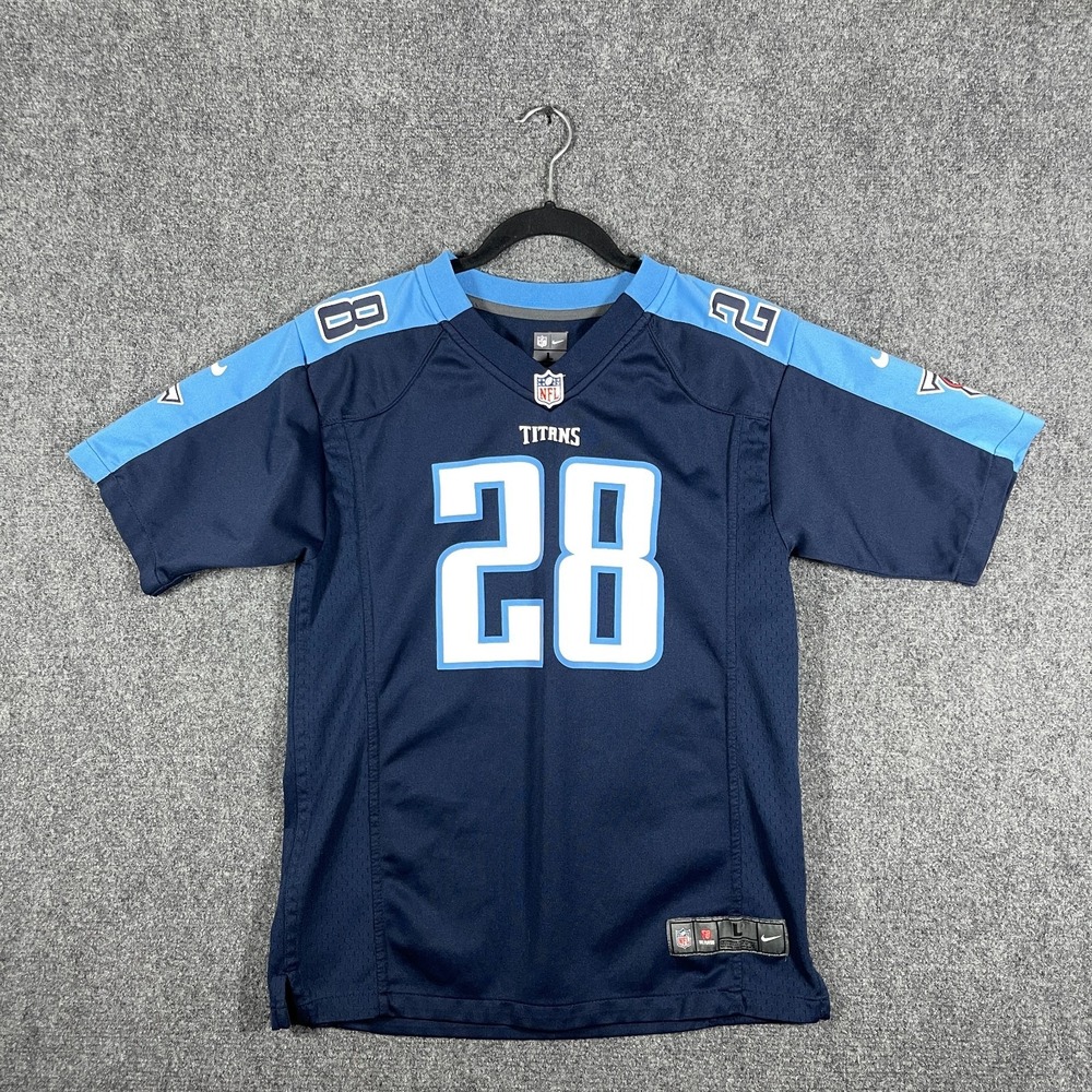 Nike On Field NFL Titans Chris Johnson #28 Blue Jersey Youth Large 14/16 #3433